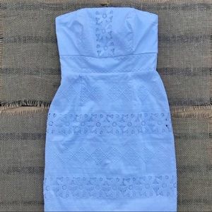 White House Black Market White Strapless Dress